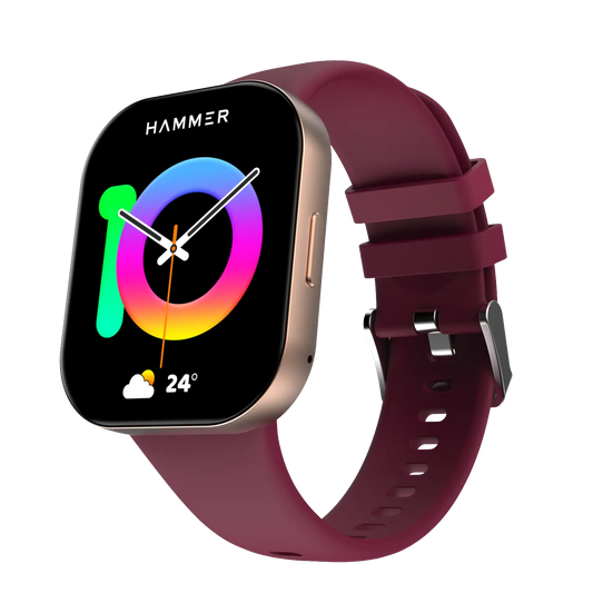 Hammer Robust Bluetooth Calling Smartwatch & Hammer Twist In-Ear Bluetooth Neckband (Combo)
