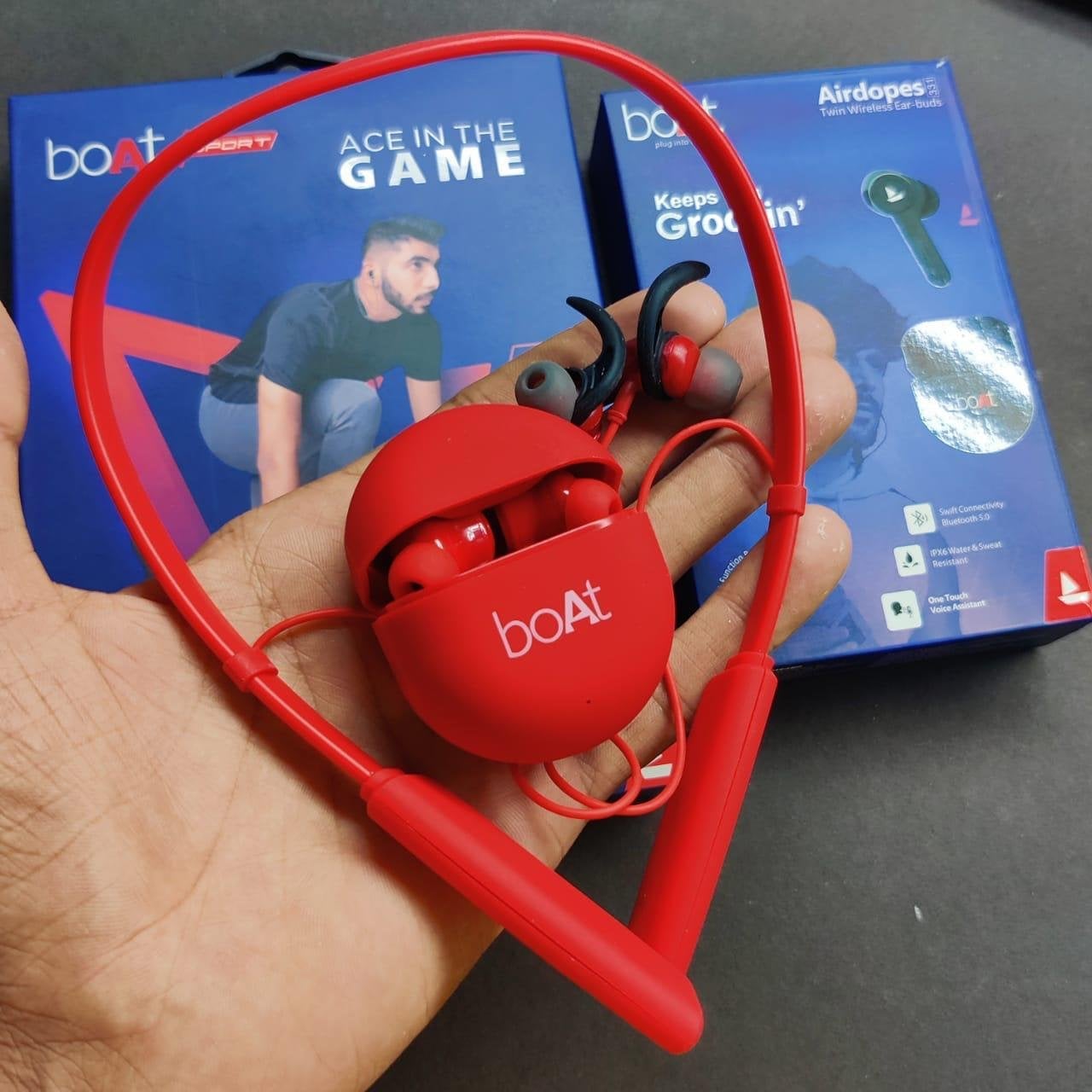 COMBO SET OF 2 { boAt Rockerz 235v2 Neckband & boAt Airdopes 331 True Wireless Earbuds }