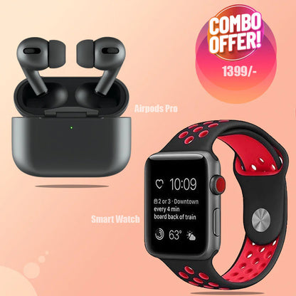 Best Combo Deal- Multifunction W8 Waterproof Smart Watch with Air Pods