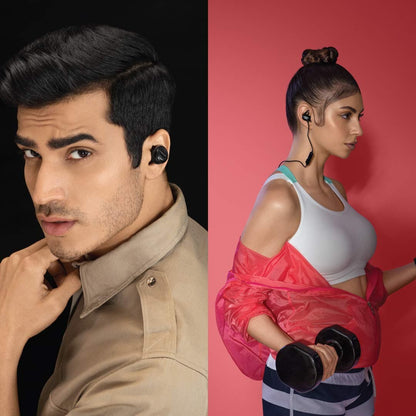 Hammer Airflow True Wireless Earbuds Hammer Swing Bluetooth Earphones Wireless (Combo Black)