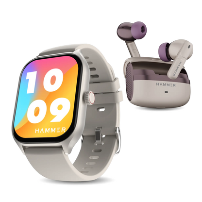 Hammer Polar Bluetooth Smartwatch & Stellar TWS Earbuds (Combo)
