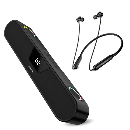 Hammer BeatBox  Bluetooth Soundbar & Splendor Neckband (Combo)