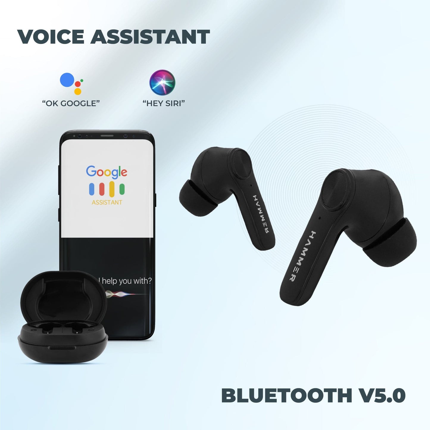 Hammer Pulse 5.0 Smartwatch Hammer Airflow 2.0 Truly Wireless Earbuds (Combo)