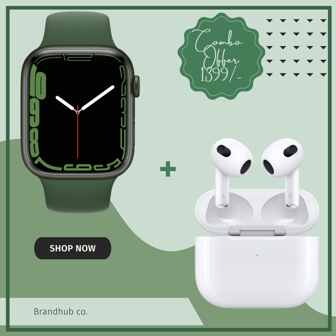 Best Deal- Multifunction 7th Genration Waterproof Smart Watch with 3rd Genration Air Pods