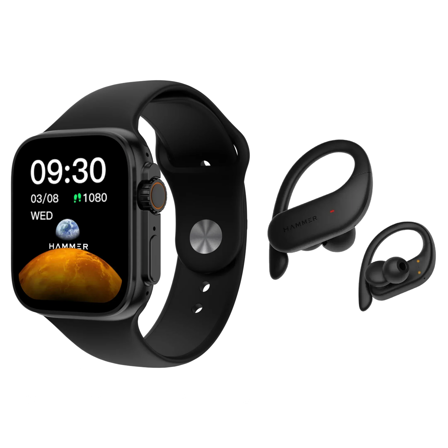 Hammer Pulse X Bluetooth Calling Smartwatch & Hammer KO 2.0 TWS (Combo)