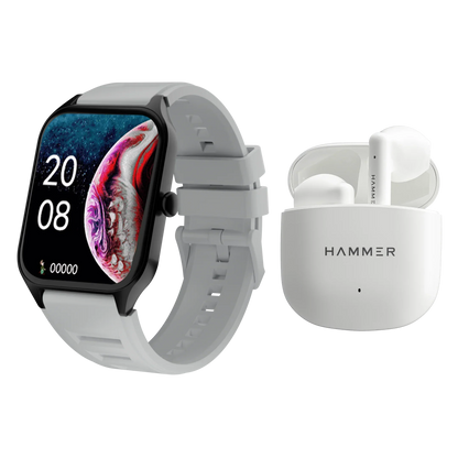Hammer Stroke Bluetooth Calling Smartwatch & Hammer KO Pro TWS (Combo)