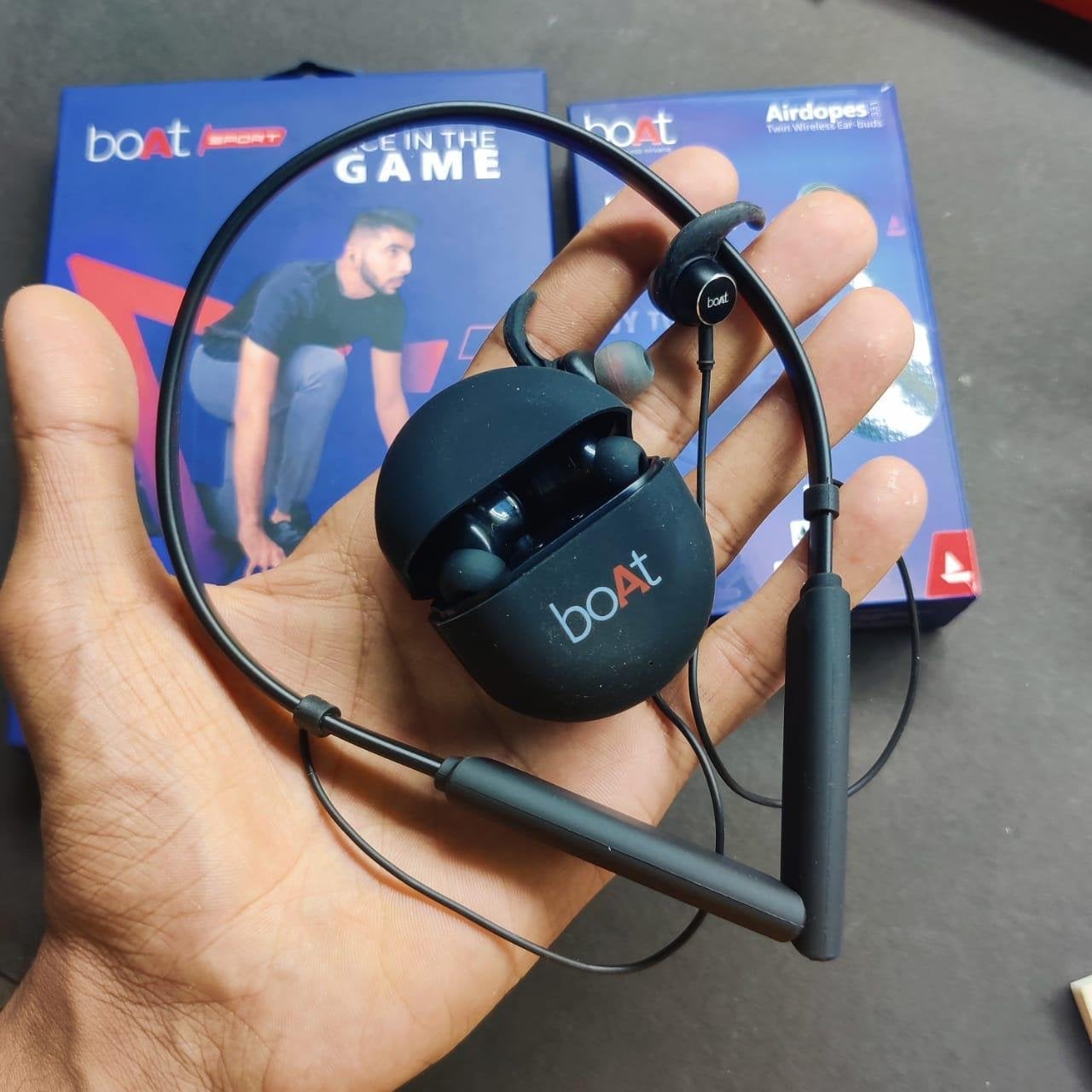 COMBO SET OF 2 { boAt Rockerz 235v2  Neckband & boAt Airdopes 331 True Wireless Earbuds }