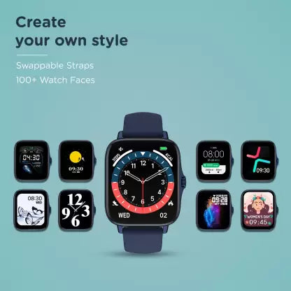 8th Gen. Smartwatch  (Blue Strap, Free) & Airdopes  upto 17.5 Hours Playback and ASAP Charge Bluetooth Headset  (Blue Thunder, True Wireless)