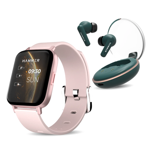 Hammer Pulse 3.0 Bluetooth Smartwatch & Airflow Plus TWS Earbuds (Combo)