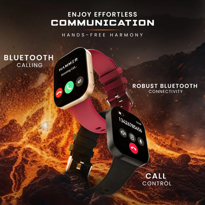 Hammer Robust Bluetooth Calling Smartwatch & Hammer Twist In-Ear Bluetooth Neckband (Combo)