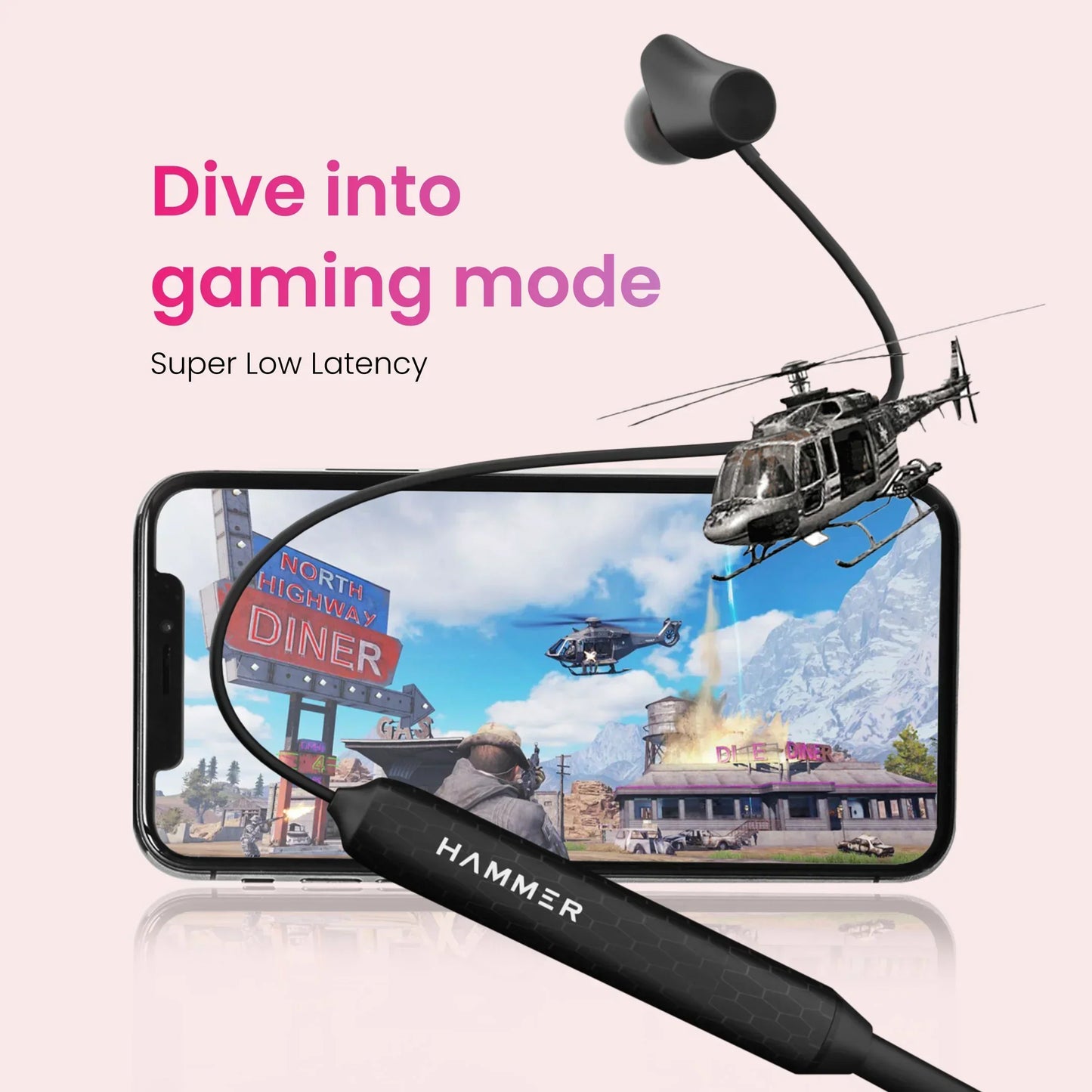 Hammer Robust Bluetooth Calling Smartwatch & Hammer Twist In-Ear Bluetooth Neckband (Combo)