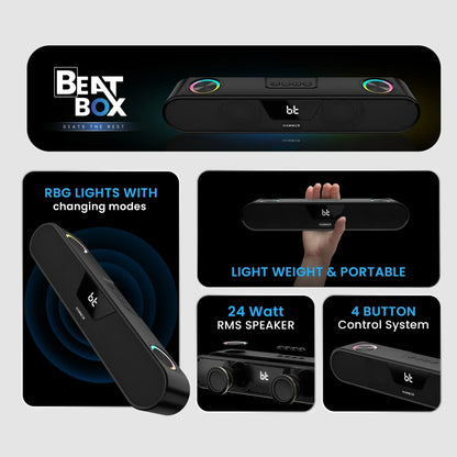 Hammer BeatBox  Bluetooth Soundbar & Splendor Neckband (Combo)