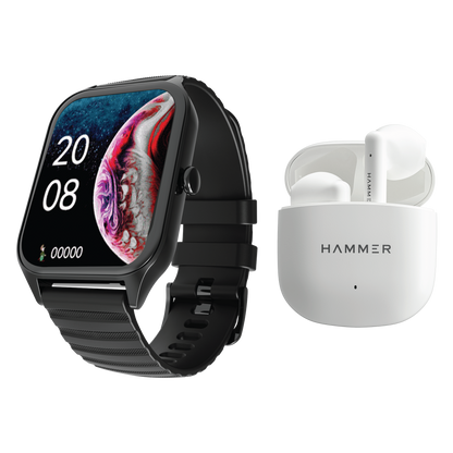 Hammer Stroke Bluetooth Calling Smartwatch & Hammer KO Pro TWS (Combo)